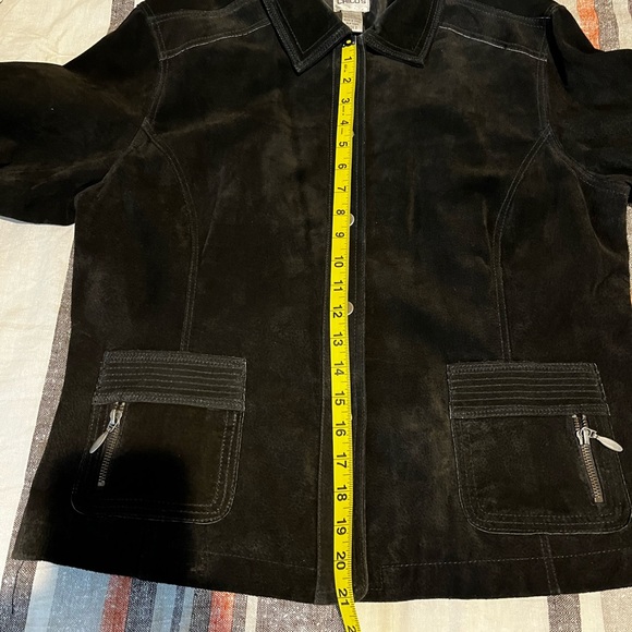 Chico’s women’s L(12) black suede jacket - Picture 15 of 16